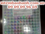 In tem bảy màu tròn số lượng ít trên khổ giấy A4