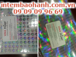 In tem tổ ong làm tem niêm phong với hologram tổ ong