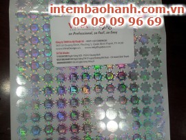 In tem bảy màu tròn số lượng ít trên khổ giấy A4