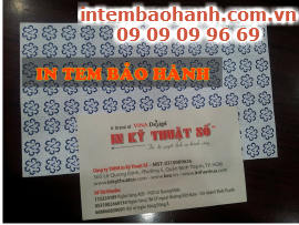 In tem bảo hành giá rẻ, in tem decal vỡ chống tháo tem cho hàng hóa