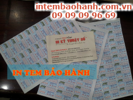 In tem bảo hành tại TPHCM, tem bảo hành decal vỡ, decal bể chất lượng