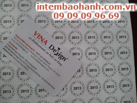 In tem vỡ dạng tròn đơn giản cho tem bảo hành