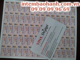 In tem vỡ làm tem bảo hành cho Rao vặt Bạc Liêu